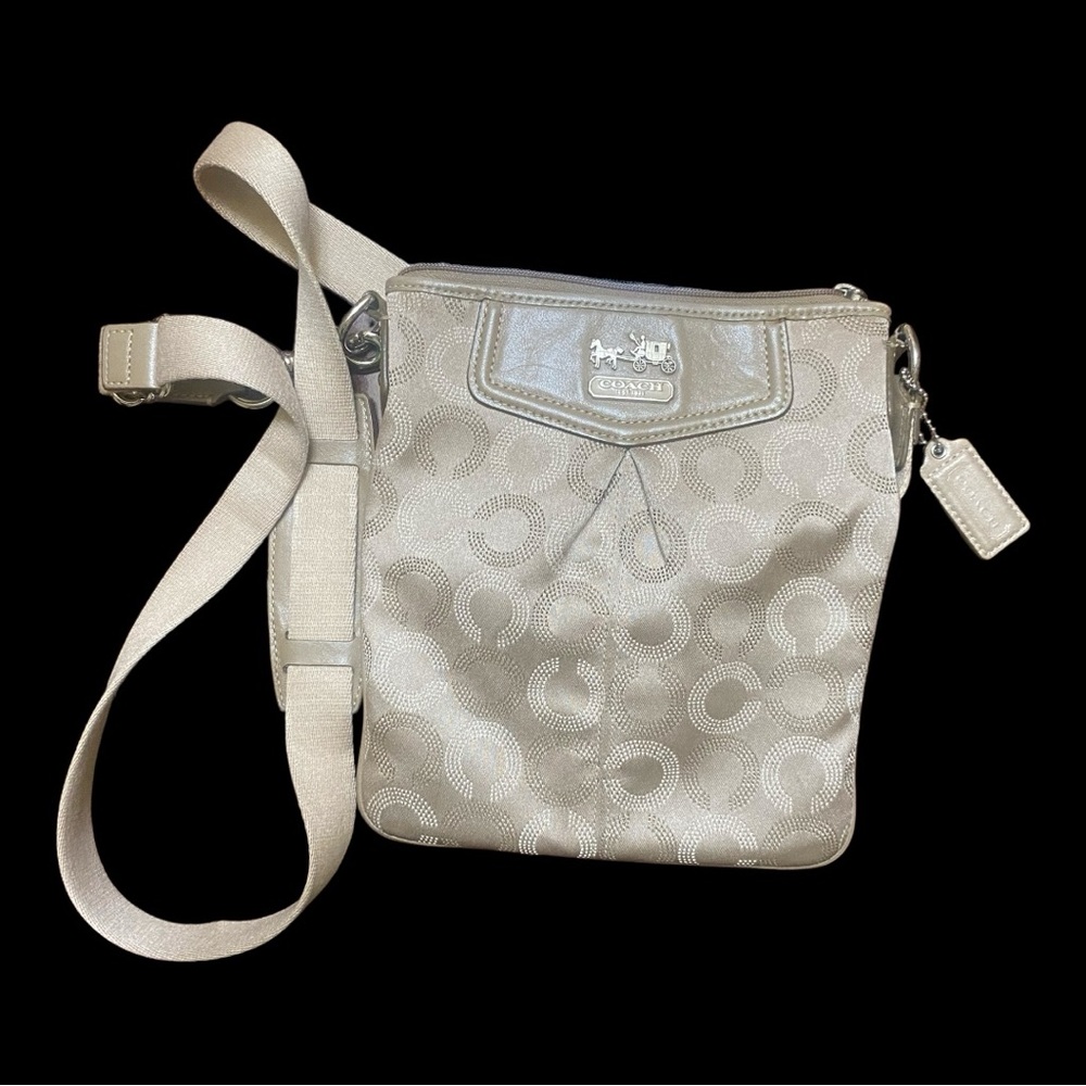 VINTAGE COACH MADISON OP ART CROSSBODY PURSE